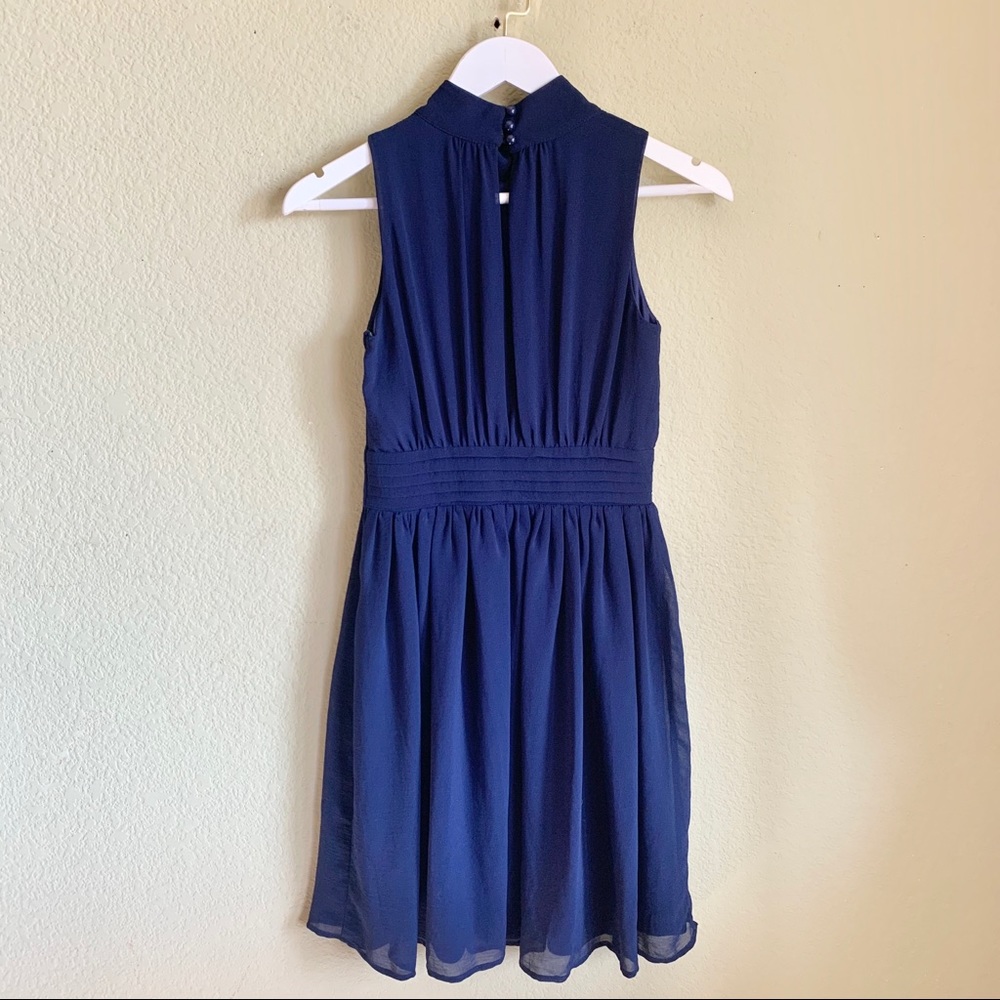AZALEA ModCloth Navy Fit & Flair Dress - Picture 4 of 8